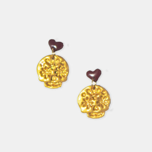 Ladies' Skull Clay Earrings