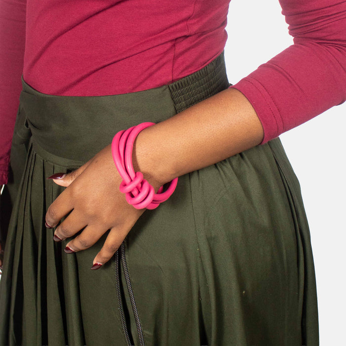 Ladies' Soft Rings Bracelet - Pink