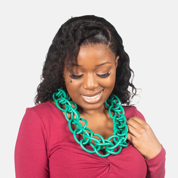 Ladies' Soft Rope Necklace - Green