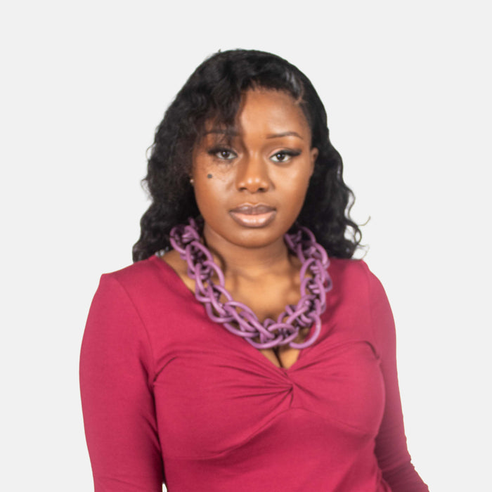 Ladies' Soft Rope Necklace - Purple