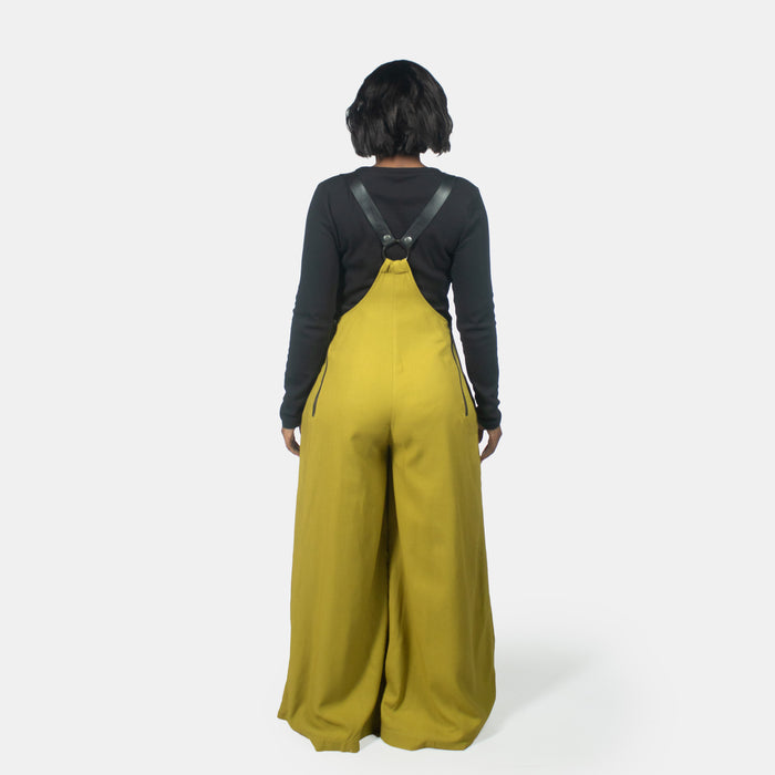 Ladies' Strappy Dungaree - Chartreuse