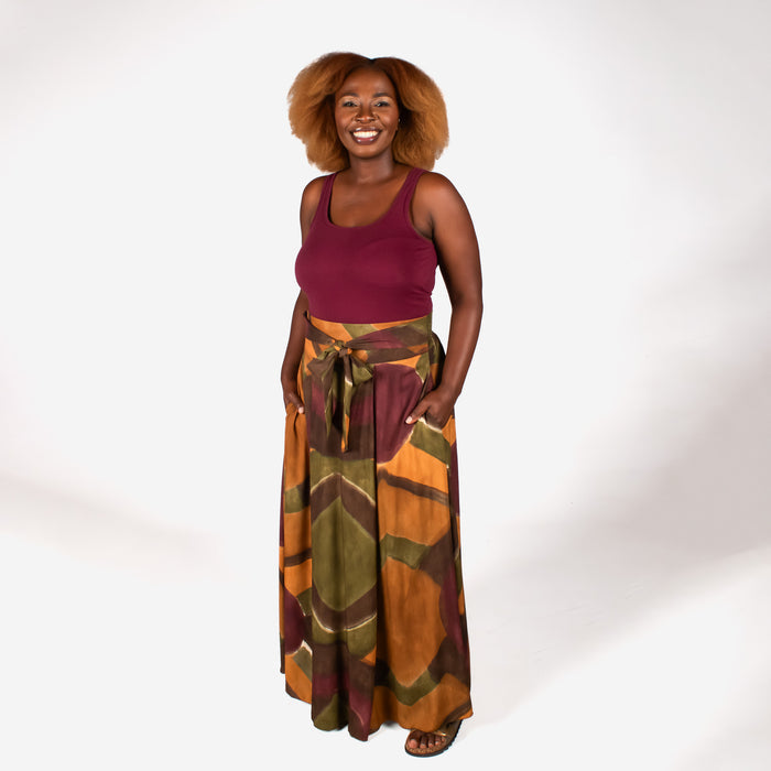 Ladies' Summer High Rise Skirt - Olive