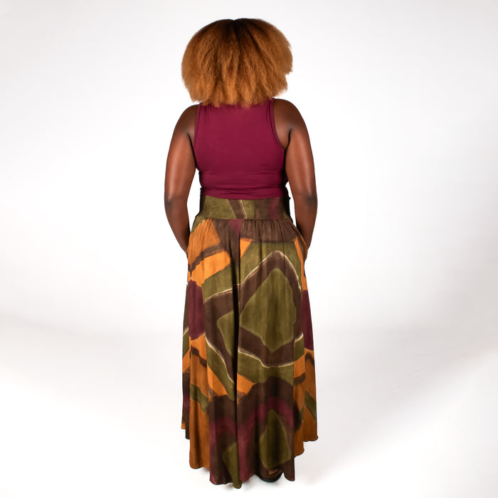 Ladies' Summer High Rise Skirt - Olive