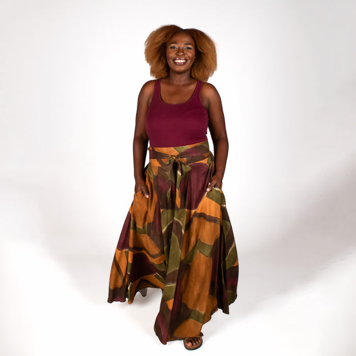 Ladies' Summer High Rise Skirt - Olive