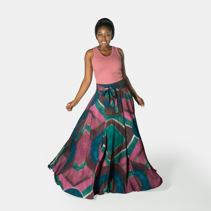 Ladies' Summer High Rise Skirt - Ruby