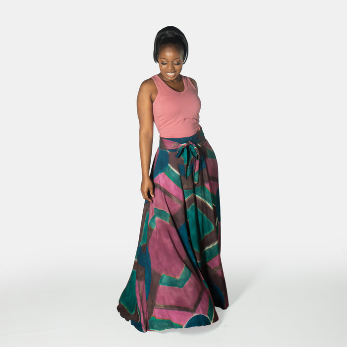Ladies' Summer High Rise Skirt - Ruby