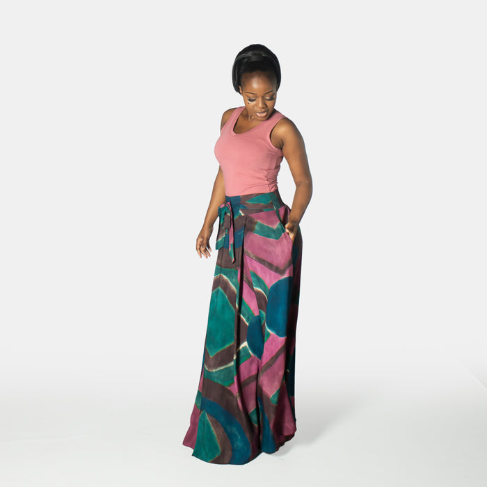 Ladies' Summer High Rise Skirt - Ruby