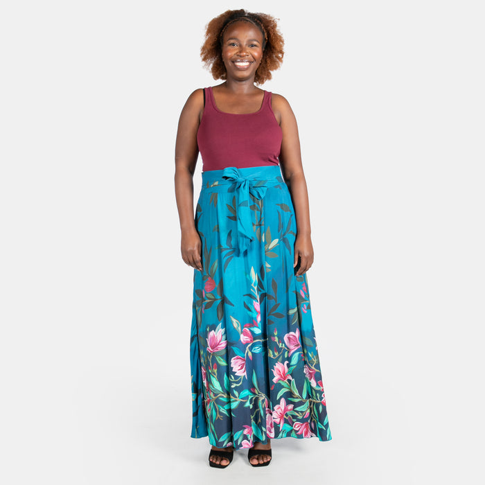 Ladies' Summer High Rise Skirt - Turquoise