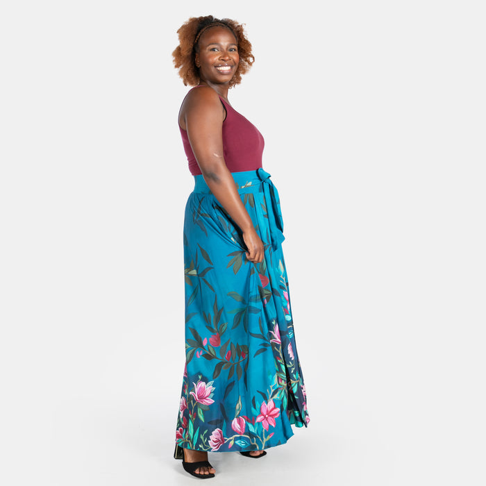 Ladies' Summer High Rise Skirt - Turquoise