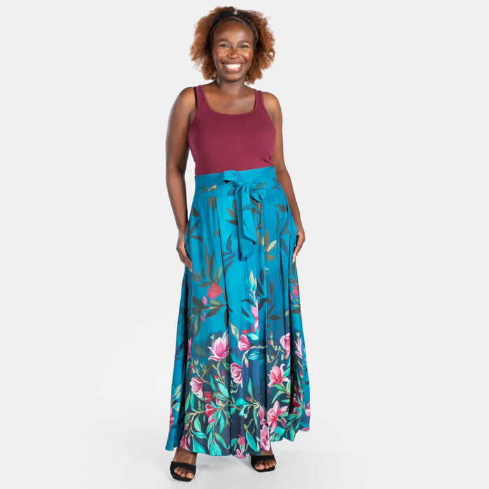 Ladies' Summer High Rise Skirt - Turquoise