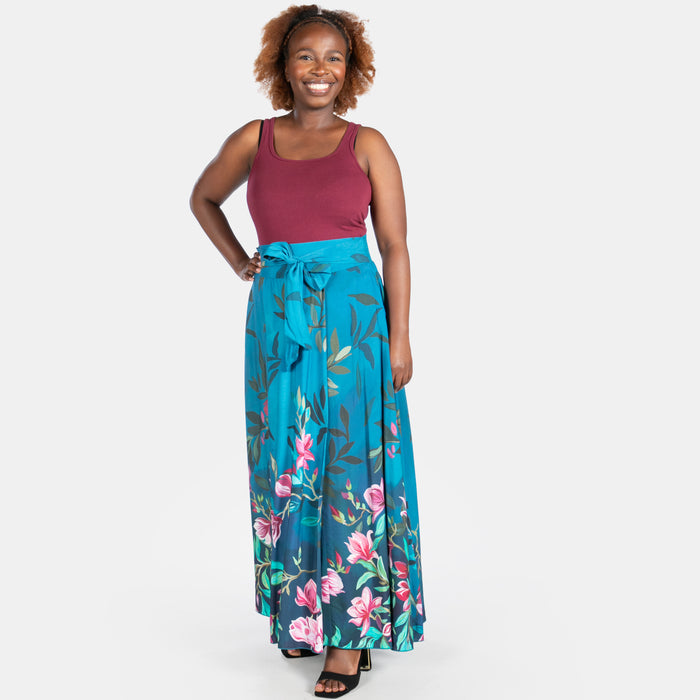 Ladies' Summer High Rise Skirt - Turquoise
