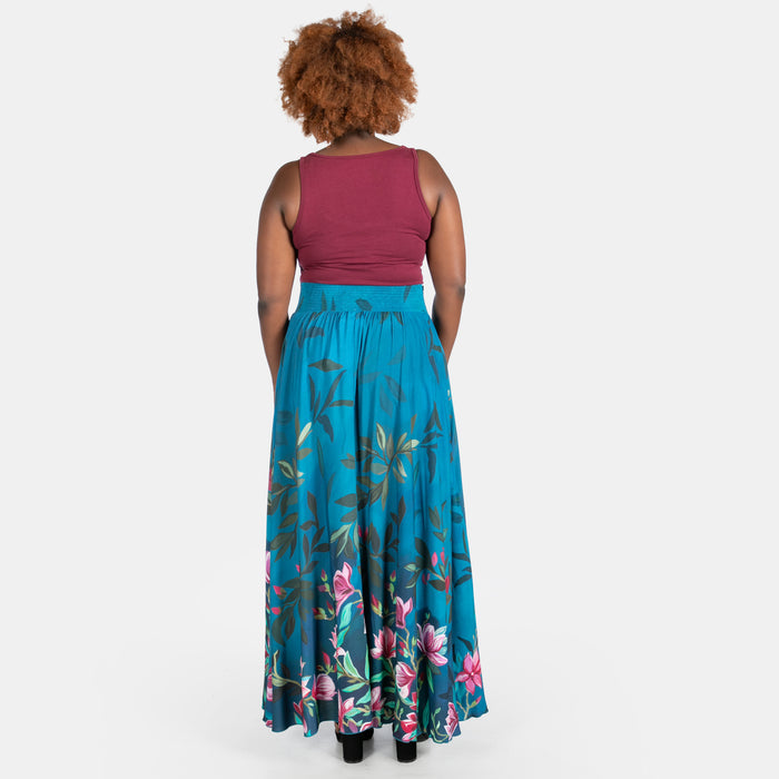 Ladies' Summer High Rise Skirt - Turquoise