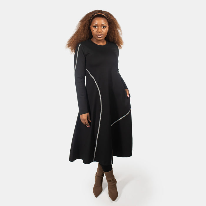 Ladies' Sunflower Dress - Black