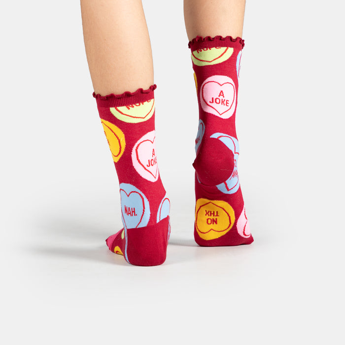 Ladies' Sweet Heart Socks - Maroon