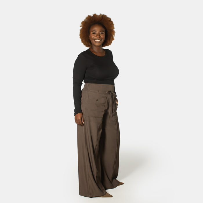 Ladies' Tetris Pants - Taupe