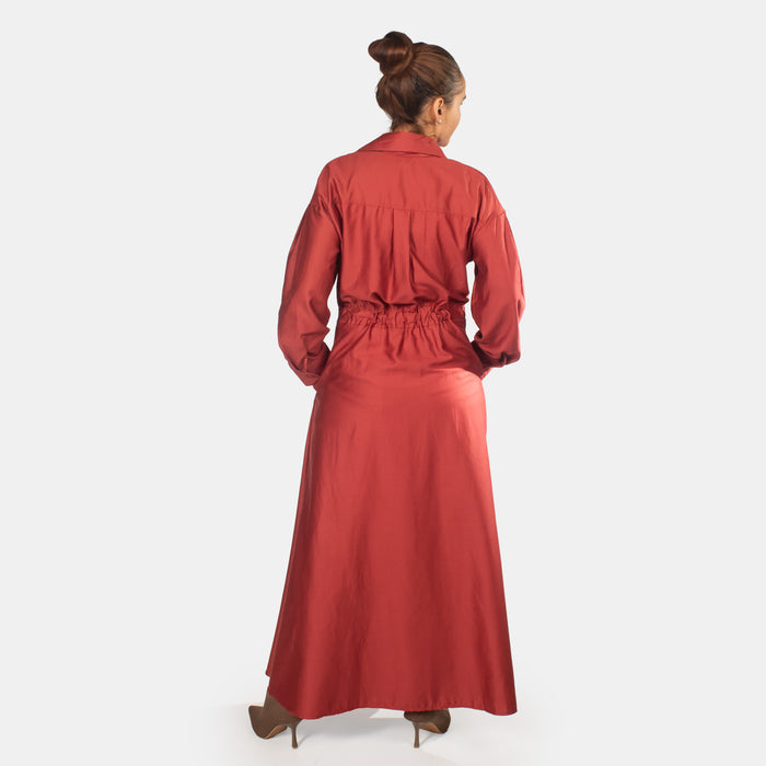 Ladies' Tulip Dress - Rust