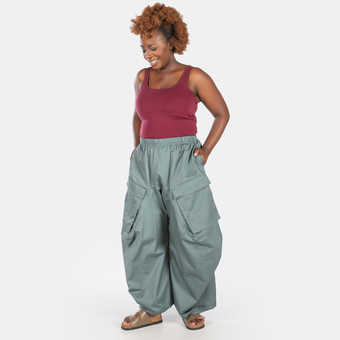 Ladies' Wide Cargo Pants - Sage