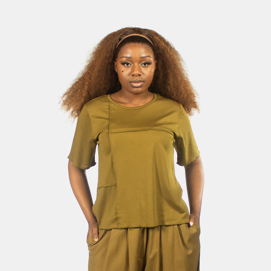 Ladies' Willow Block Top - Chartreuse
