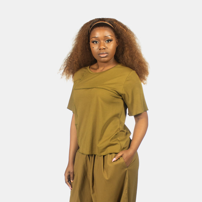 Ladies' Willow Block Top - Chartreuse