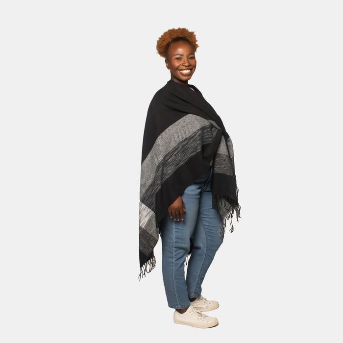 Ladies' Winter Throw Over - Black