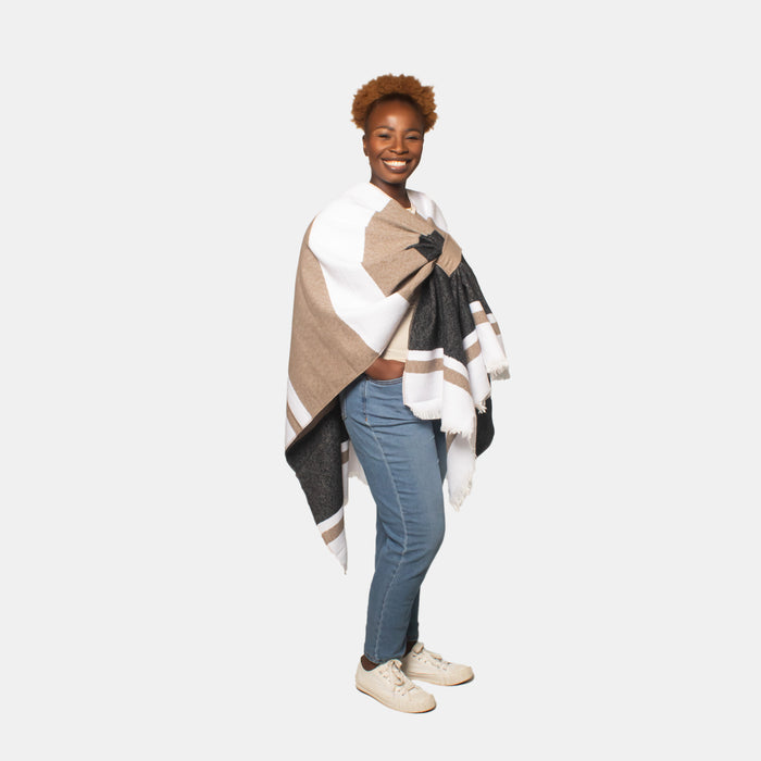 Ladies' Winter Throw Over - White
