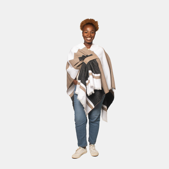 Ladies' Winter Throw Over - White