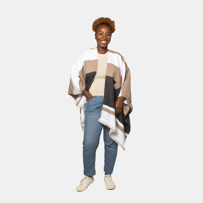 Ladies' Winter Throw Over - White
