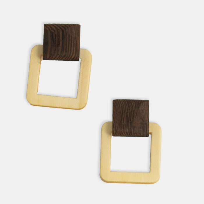 Ladies' Wood Stud Earrings