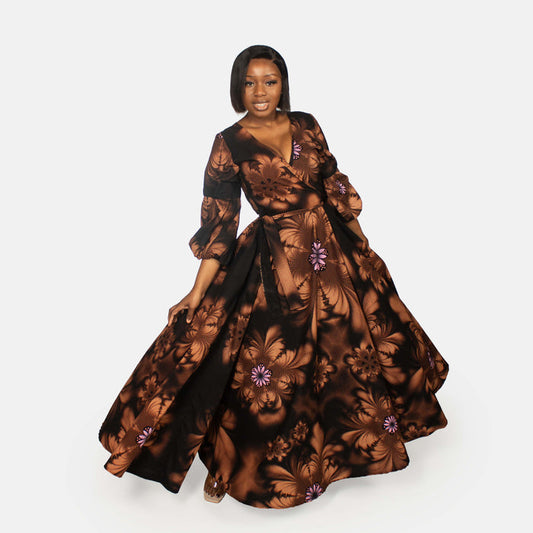 Ladies' Zoleka Dress - Brown