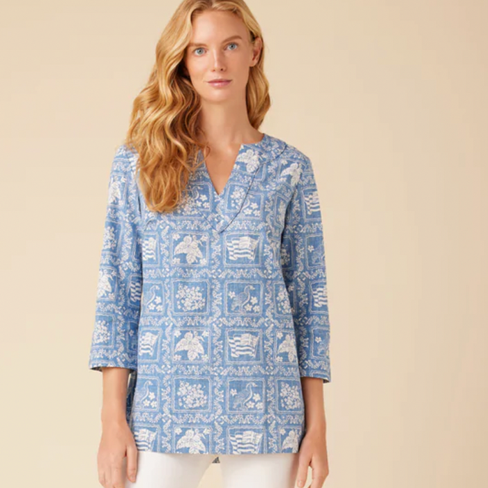 Lahaina Sailor Tunic - Denim - Front View