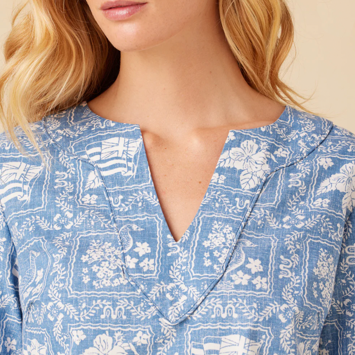 Lahaina Sailor Tunic - Denim - Close-Up