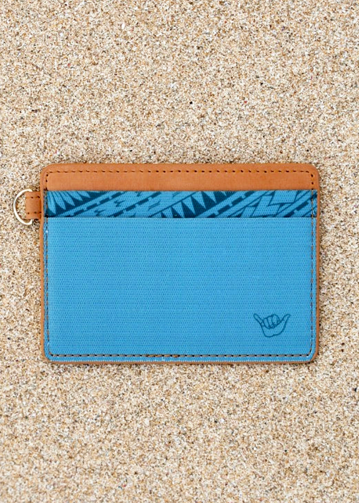 Leather Wallet - Courage Blue - Close-Up