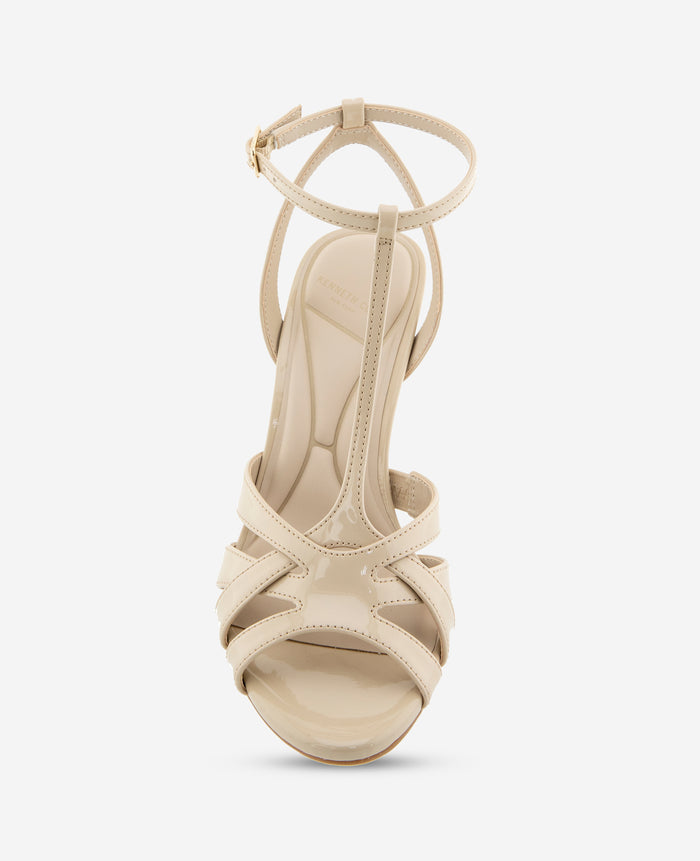 Liona Patent T-Strap Heel