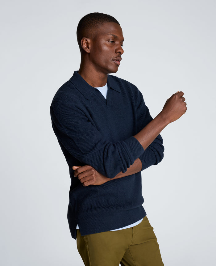 Long Sleeve Johnny Collar Polo