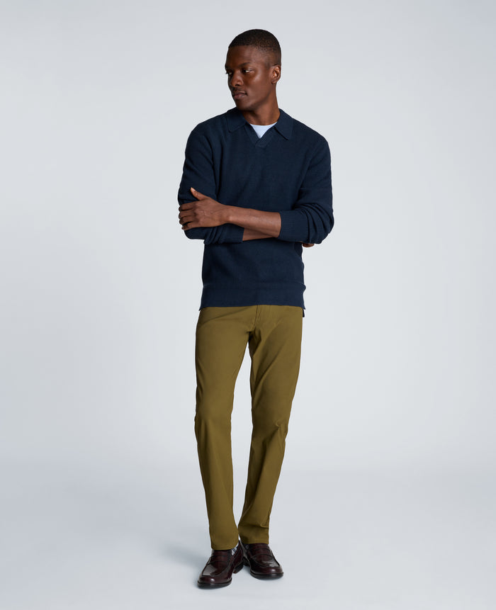 Long Sleeve Johnny Collar Polo