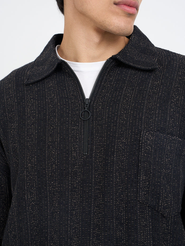 Lorimer Half Zip Sweatshirt Glover Black