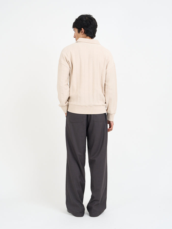 Lorimer Half Zip Sweatshirt Glover Cream