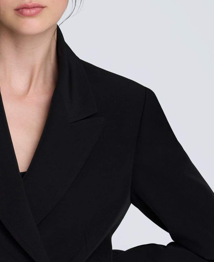Luxe Twill Double Breasted Jacket