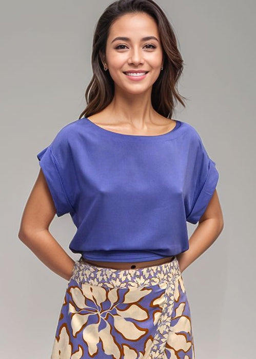 Mareva Top - Lavender - Top View