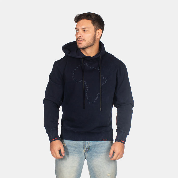 Men's Africa Dot Hoodie - Navy