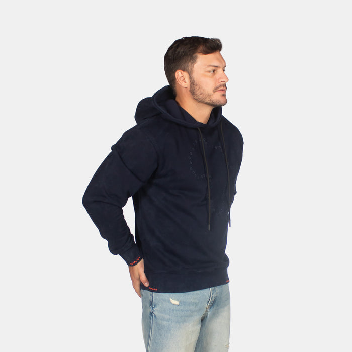 Men's Africa Dot Hoodie - Navy