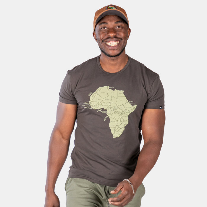 Men's Africa Main Land T-Shirt - Chocolate
