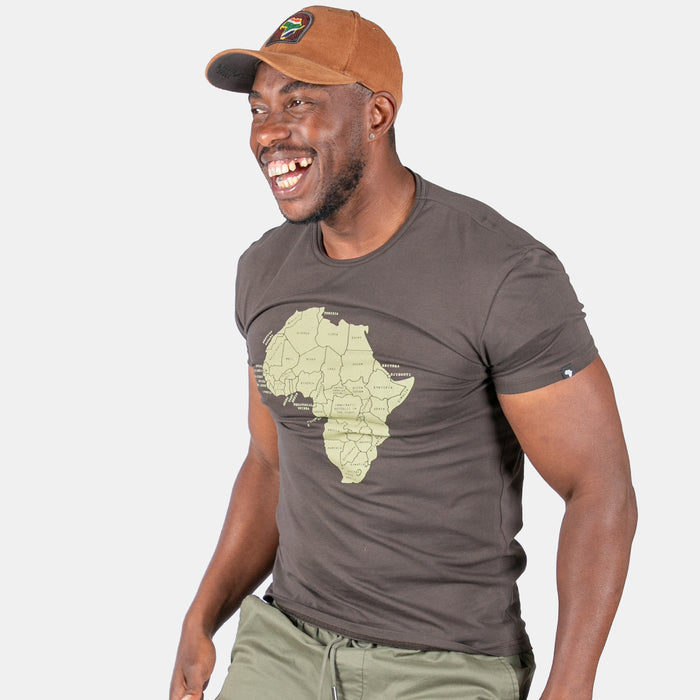 Men's Africa Main Land T-Shirt - Chocolate