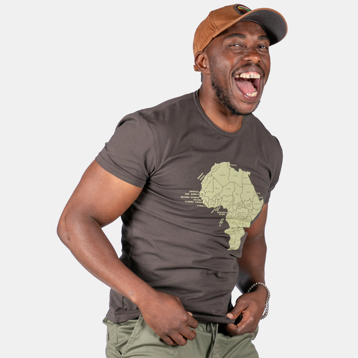 Men's Africa Main Land T-Shirt - Chocolate