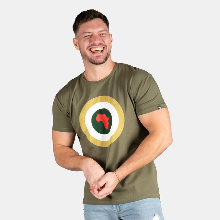 Men's Africa Roundel Slim Fit T-Shirt - Olive