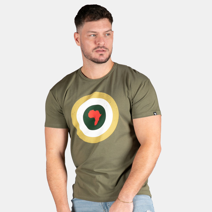 Men's Africa Roundel Slim Fit T-Shirt - Olive