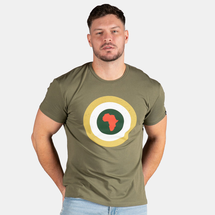 Men's Africa Roundel Slim Fit T-Shirt - Olive