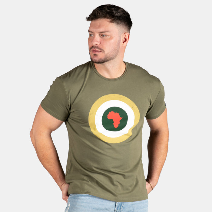 Men's Africa Roundel Slim Fit T-Shirt - Olive