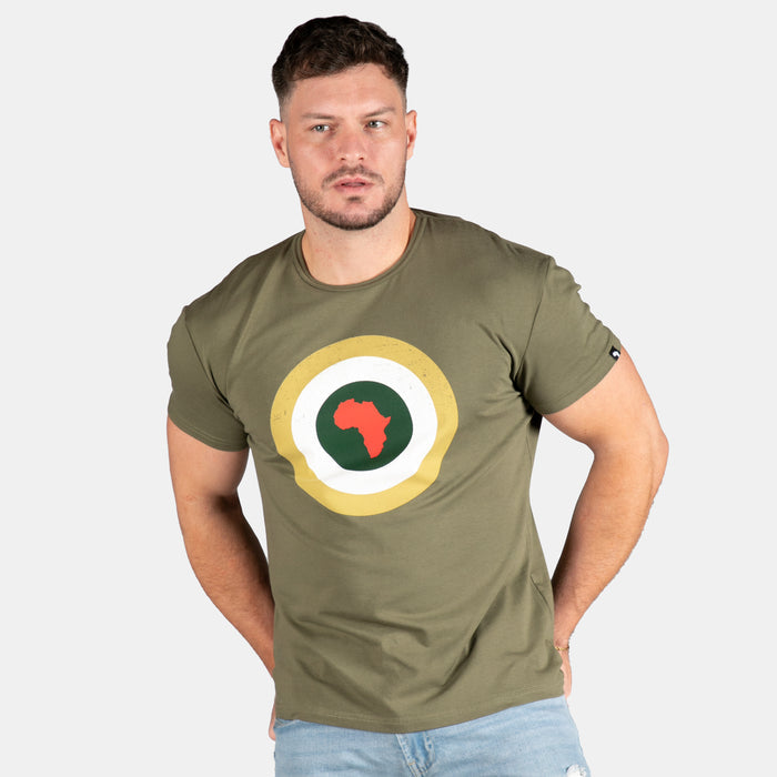 Men's Africa Roundel Slim Fit T-Shirt - Olive