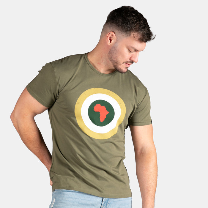Men's Africa Roundel Slim Fit T-Shirt - Olive